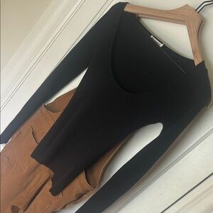 Reformation Classic Black cashmere Top